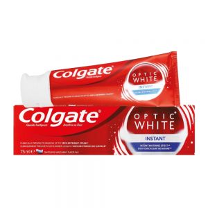 خمیردندان Colgate سری Optic White مدل Instant Whitening حاوی فلوراید حجم 75 میل