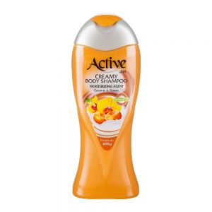 شامپو بدن کرمی اکتیو Active مدل Caramel And Flower حاوی عصاره کارامل و گل وزن 400 گرم