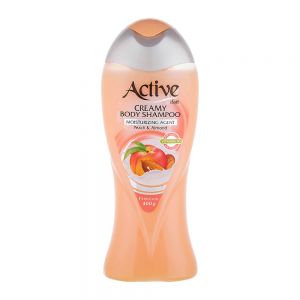 شامپو بدن کرمی اکتیو Active مدل Peach And Almond حاوی عصاره هلو و بادام وزن 400 گرم