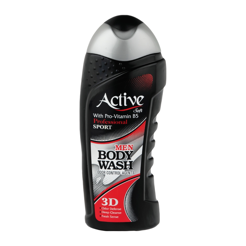 شامپو بدن مردانه اکتیو Active مدل Black ایجاد حس لطافت و نرمی وزن 400 گرم