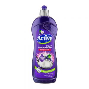 مایع ظرفشویی اکتیو Active مدل Grape And Flower درخشندگی ظروف وزن 750 گرم