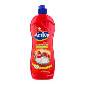 مایع ظرفشویی اکتیو Active مدل Red Fruits And Flower درخشندگی ظروف وزن 750 گرم