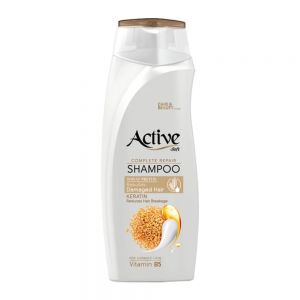 شامپو ترمیم کننده موی سر اکتیو Active مدل Wheat Protein حاوی پروتئین گندم و کراتین حجم 350 میل