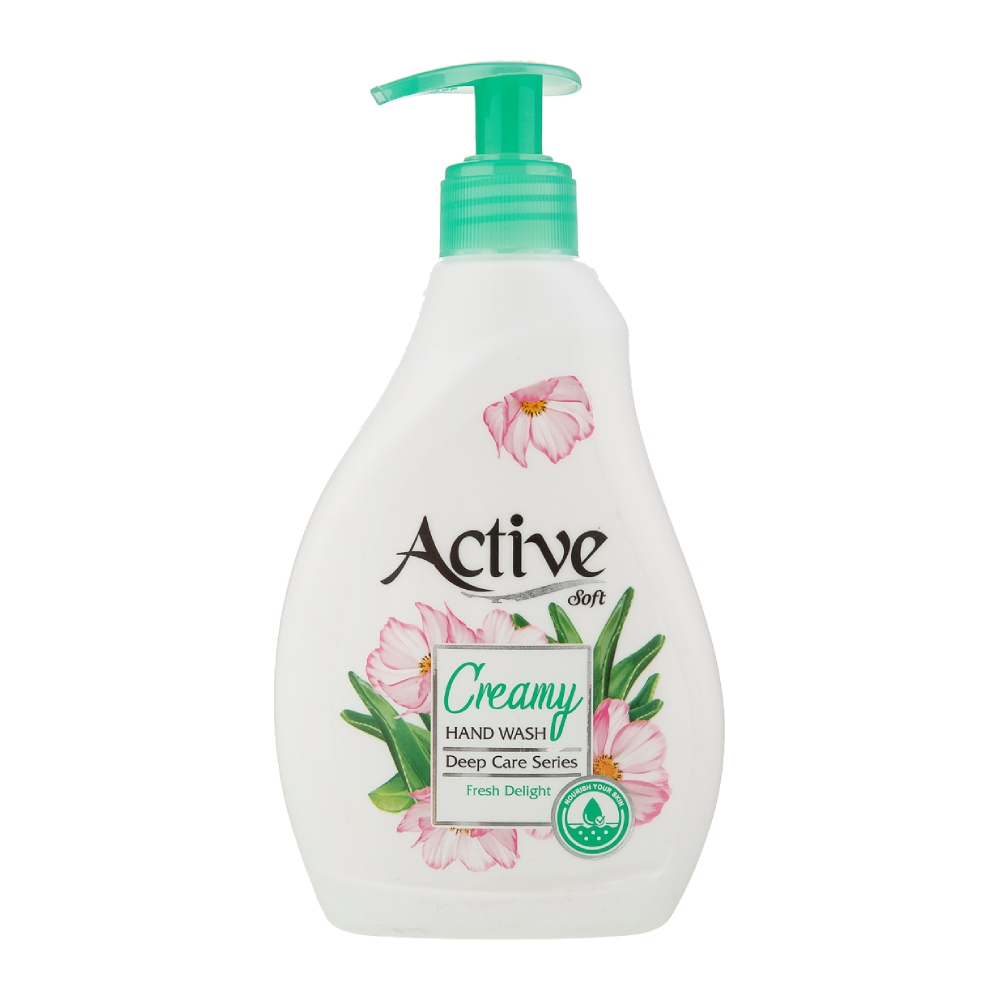 مایع دستشویی اکتیو Active مدل Fresh Delight رایحه شکوفه وزن 350 گرم