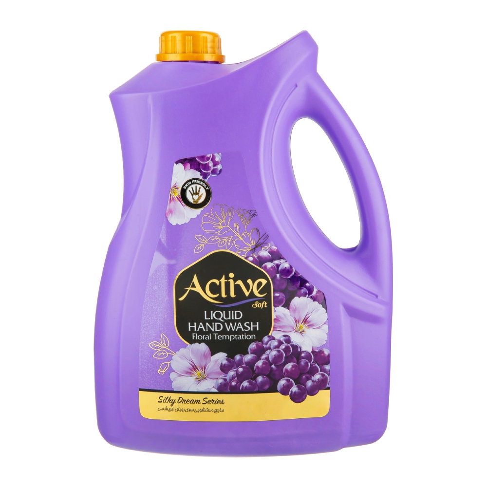 مایع دستشویی اکتیو Active مدل Floral Temptation مرطوب کننده پوست وزن 3750 گرم