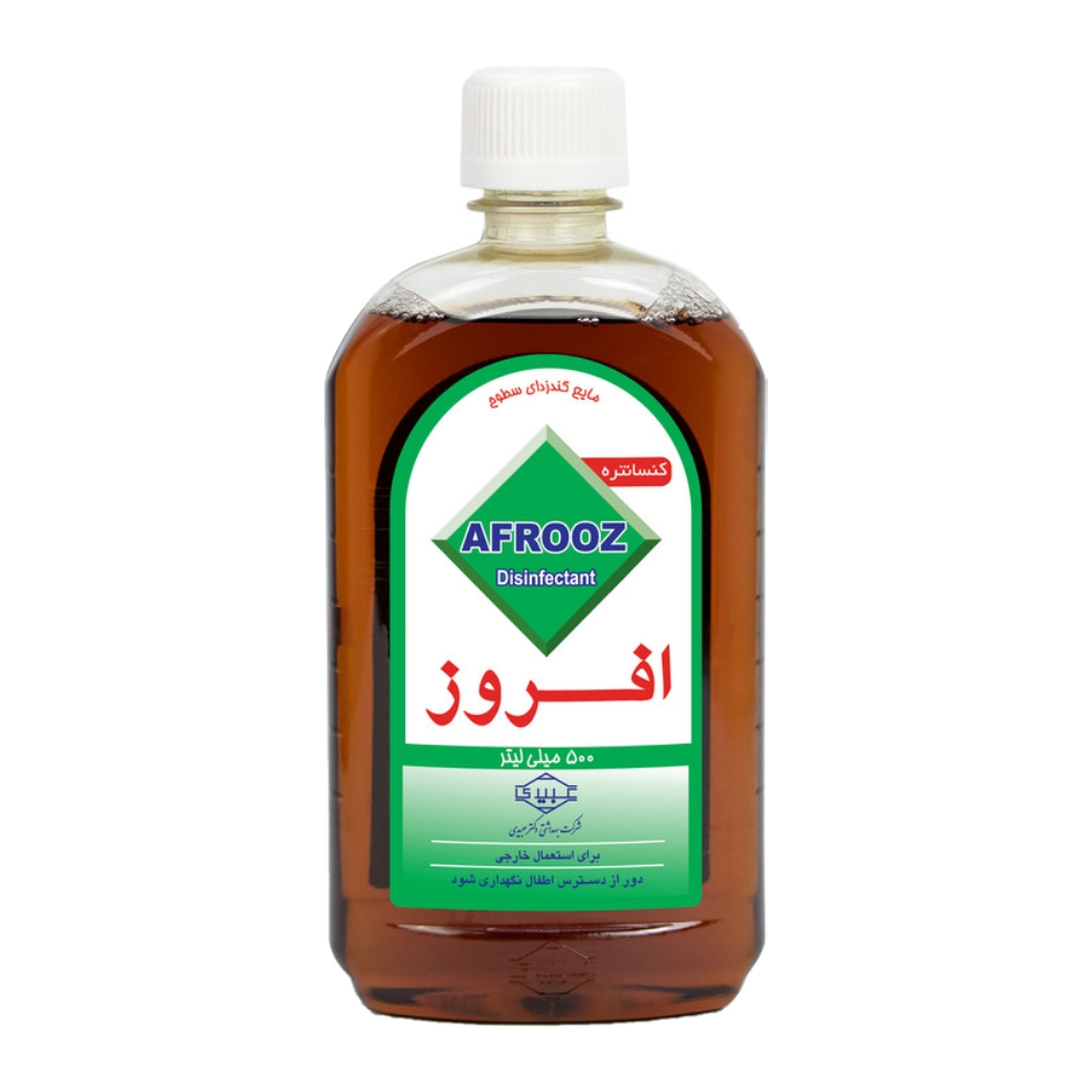 مایع گندزدای سطوح افروز Afrooz آنتی باکتریال حجم 500 میل