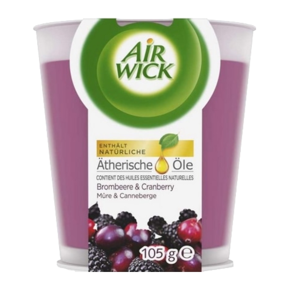 شمع عطری ایرویک Air Wick مدل Blackberry Cranberry رایحه تمشک و انجیر حجم 105 گرم