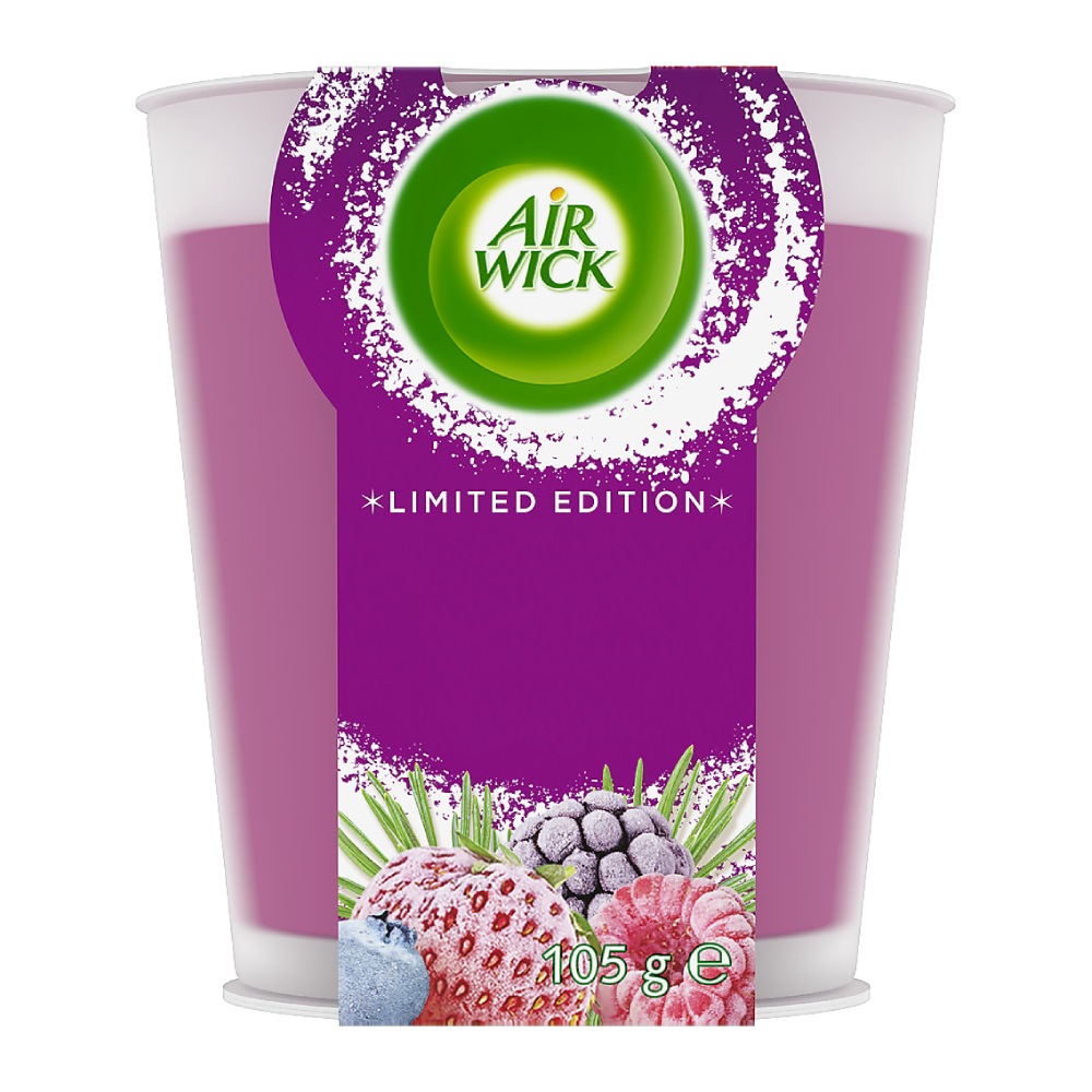 شمع عطری ایرویک Air Wick مدل Frosted Winter Berry رایحه تمشک حجم 105 گرم