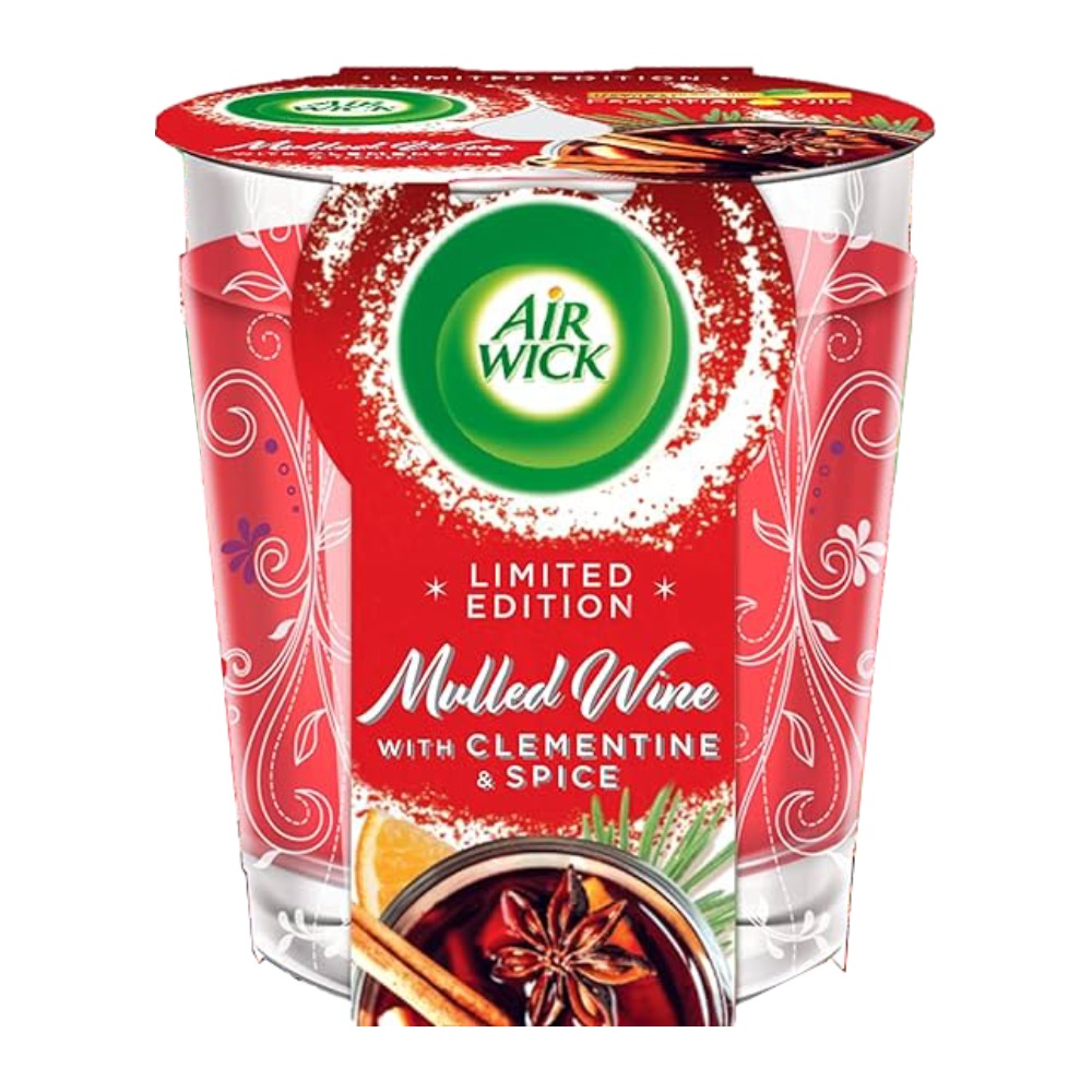 شمع عطری ایرویک Air Wick مدل Mulled Wine رایحه میخک حجم 105 گرم