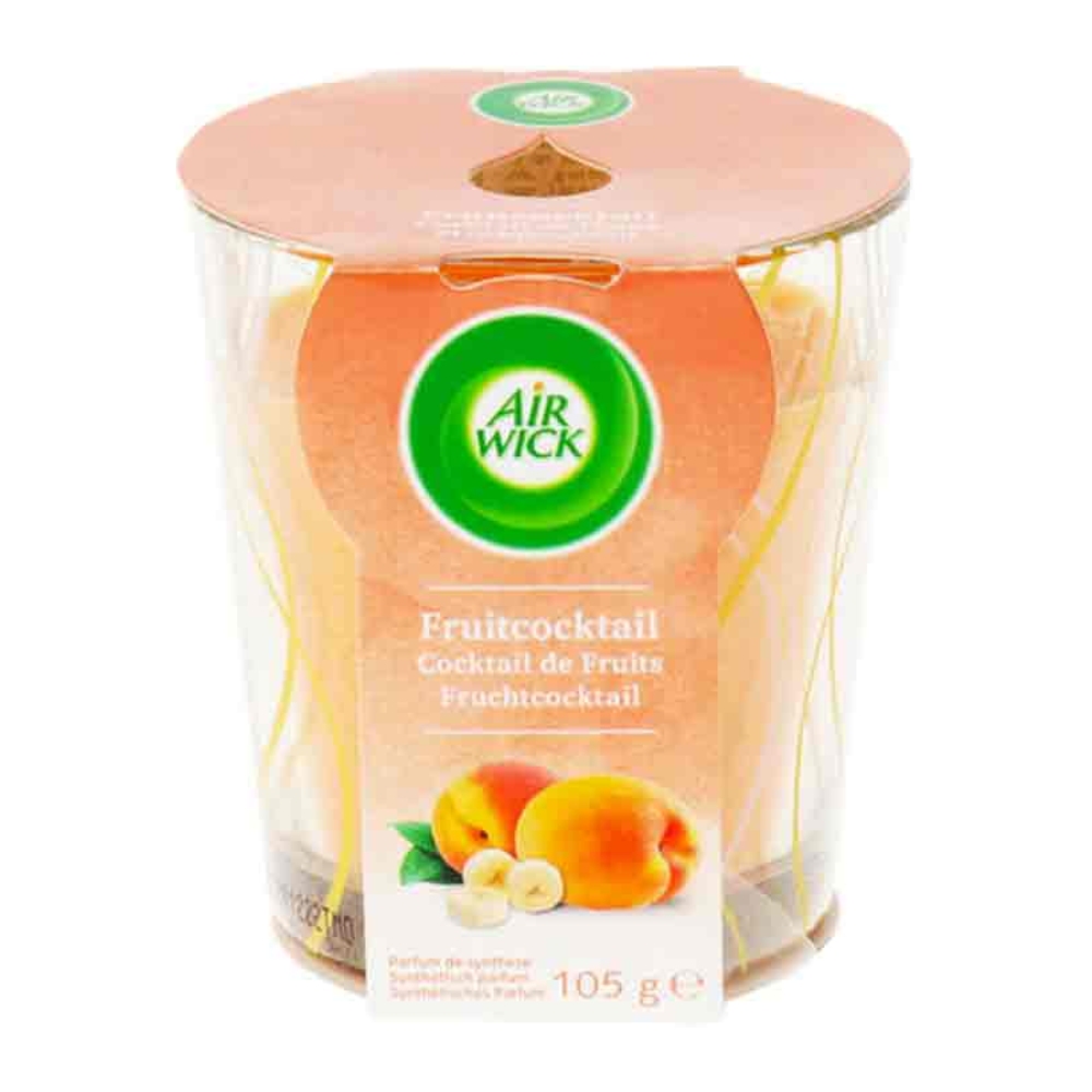 شمع عطری ایرویک Air Wick مدل Fruchtcocktail رایحه کوکتل میوه حجم 105 گرم