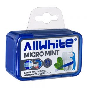 نخ دندان کمانی All White مدل Micro Mint با طعم نعنا  بسته 54 عددی