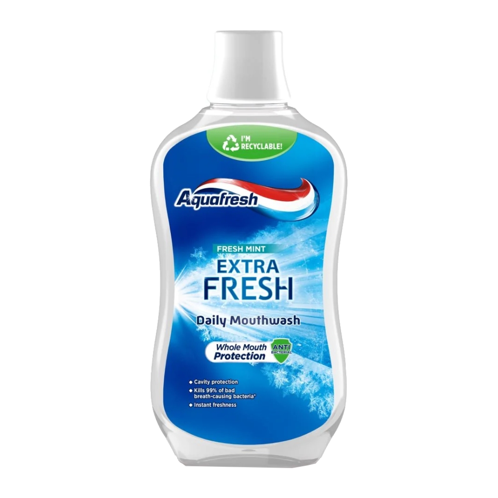 دهانشویه آکوا فرش Aquafresh مدل Extra Fresh رایجه نعنا حجم 500 میل