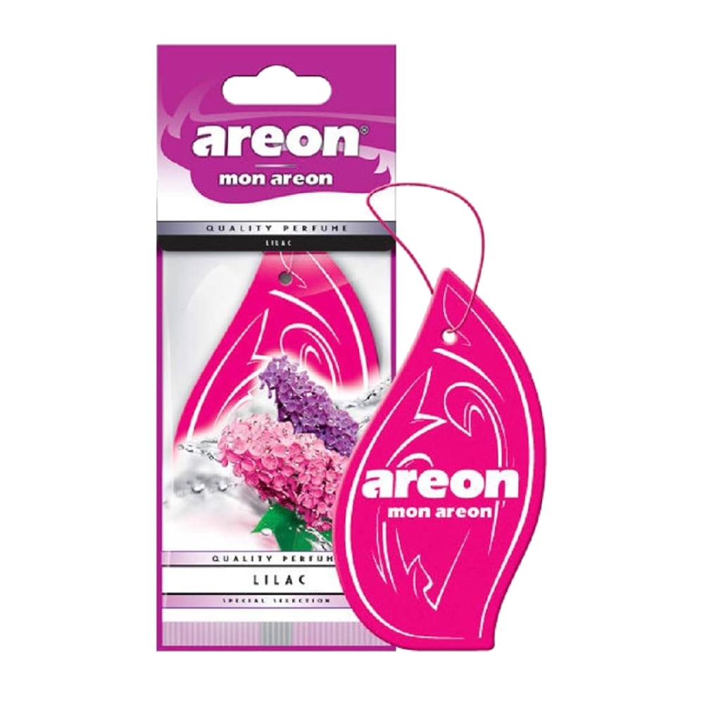 خوشبو کننده آویزی کارتی Areon مدل Lilac رایحه گل بنفشه بسته 1 عددی