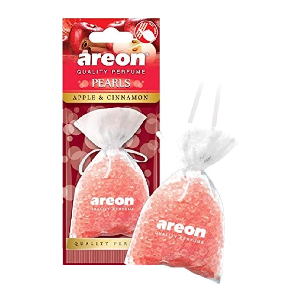 خوشبو کننده آویزی Areon سری Pearls مدل Apple And Cinnamon رایحه سیب و دارچین بسته 1 عددی