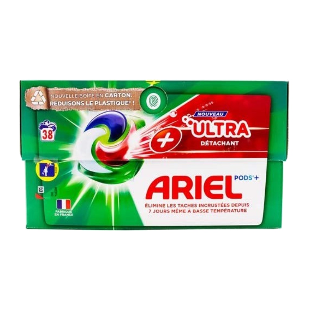 قرص ماشین لباسشویی Ariel مدل Ultra Detachant لکه بری قوی بسته 38 عددی