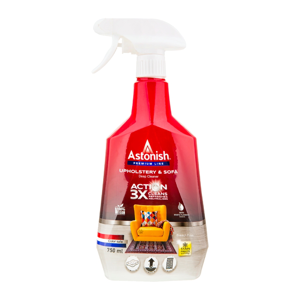 اسپری لکه بر مبلمان Astonish مدل Action Cleans حجم 750 میل