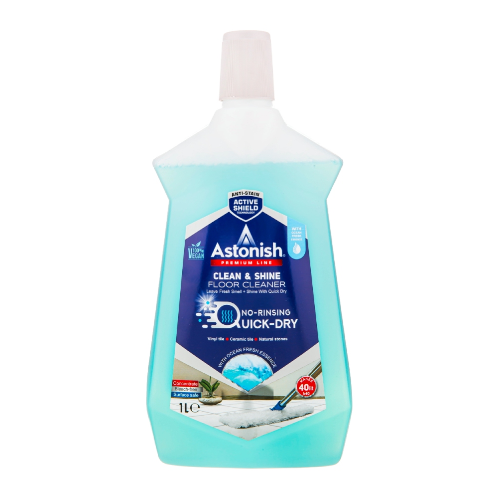 مایع پاک کننده غلیظ سطوح و کف Astonish مدل Shine Floor Cleaner حجم 1000 میل