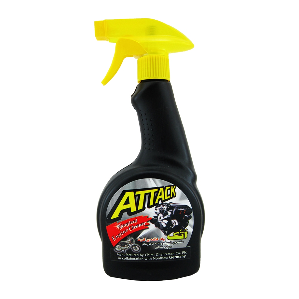 اسپری پاک کننده موتور اتوموبیل اتک Attack مدل Magical Engine Cleaner حجم 500 میل