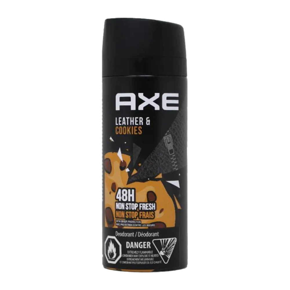 اسپری ضد تعریق بدن اکس AXE مدل Leather And Cookies رایحه چرم و کوکی حجم 150 میل