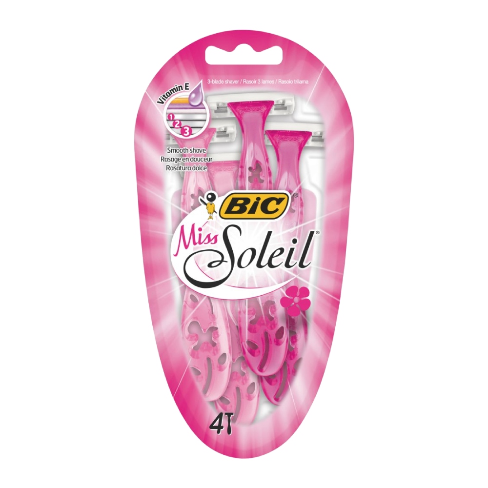 خودتراش یکبار مصرف بیک Bic مدل Miss Soleil مناسب بانوان بسته 4 عددی