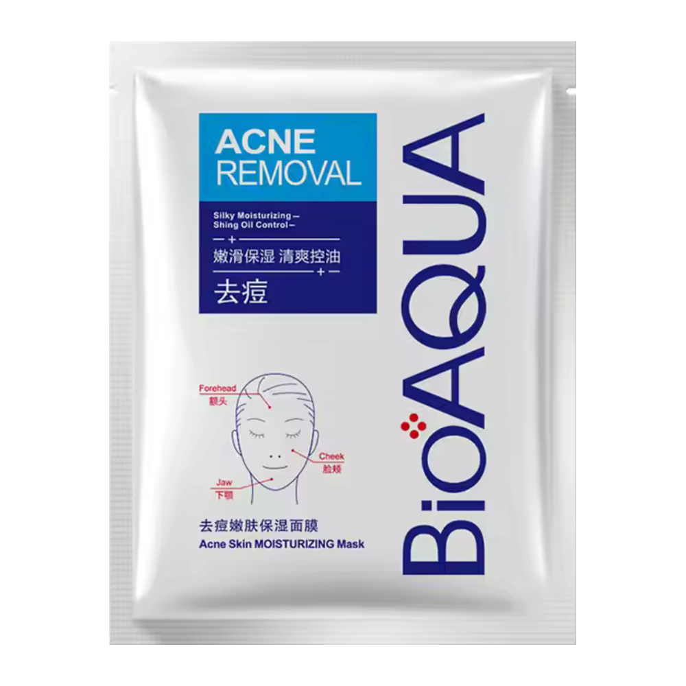 ماسک صورت ورقه ای Bioaqua مدل Acne Removal رفع کننده جوش و آکنه وزن 30 گرم