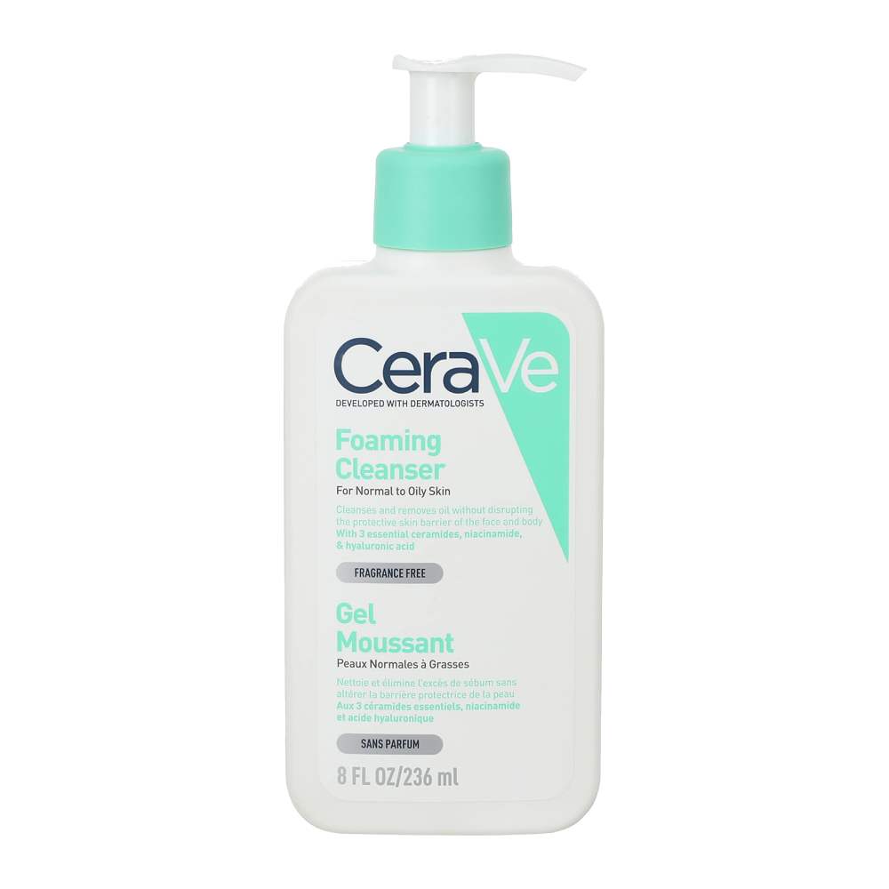 فوم شستشوی صورت سراوی CeraVe مدل Foaming Cleanser مناسب پوست نرمال تا چرب حجم 236 میل