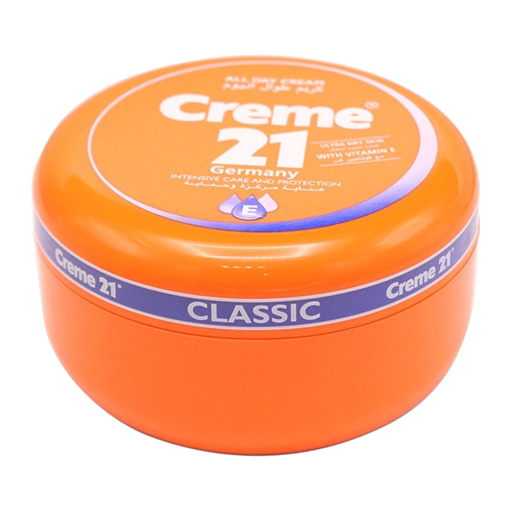 کرم مرطوب کننده دست و بدن Creme 21 مدل Classic آبرسان قوی حجم 250 میل