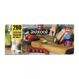 کیسه فریزر جعبه ای دارکوب  Darkoob سایز بزرگ بسته 200 عددی