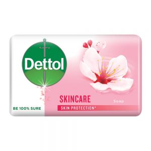 صابون حمام آنتی باکتریال دتول Dettol مدل Skin Care رایحه گل رز و شکوفه گیلاس وزن 100 گرم