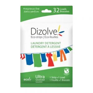 برگ رخت لباسشویی Dizolve مدل Green Unscented بدون رایحه بسته 32 عددی