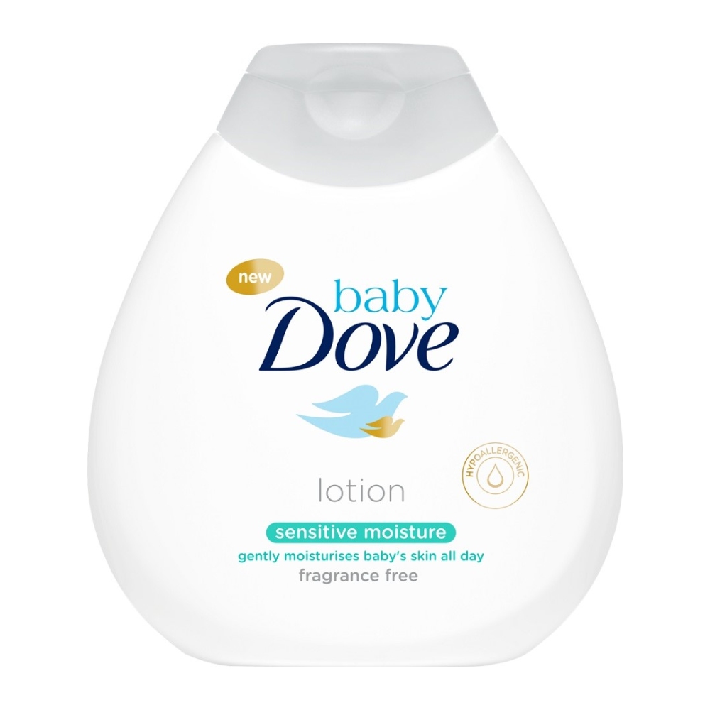 لوسیون بدن کودک داو Dove مدل Sensitive Moisture مناسب پوست حساس حجم 400 میل