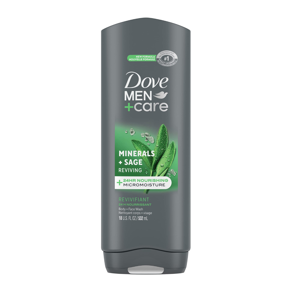 شامپو بدن و صورت داو Dove سری  Men + Care مدل Minerals + Sage حجم 532 میل