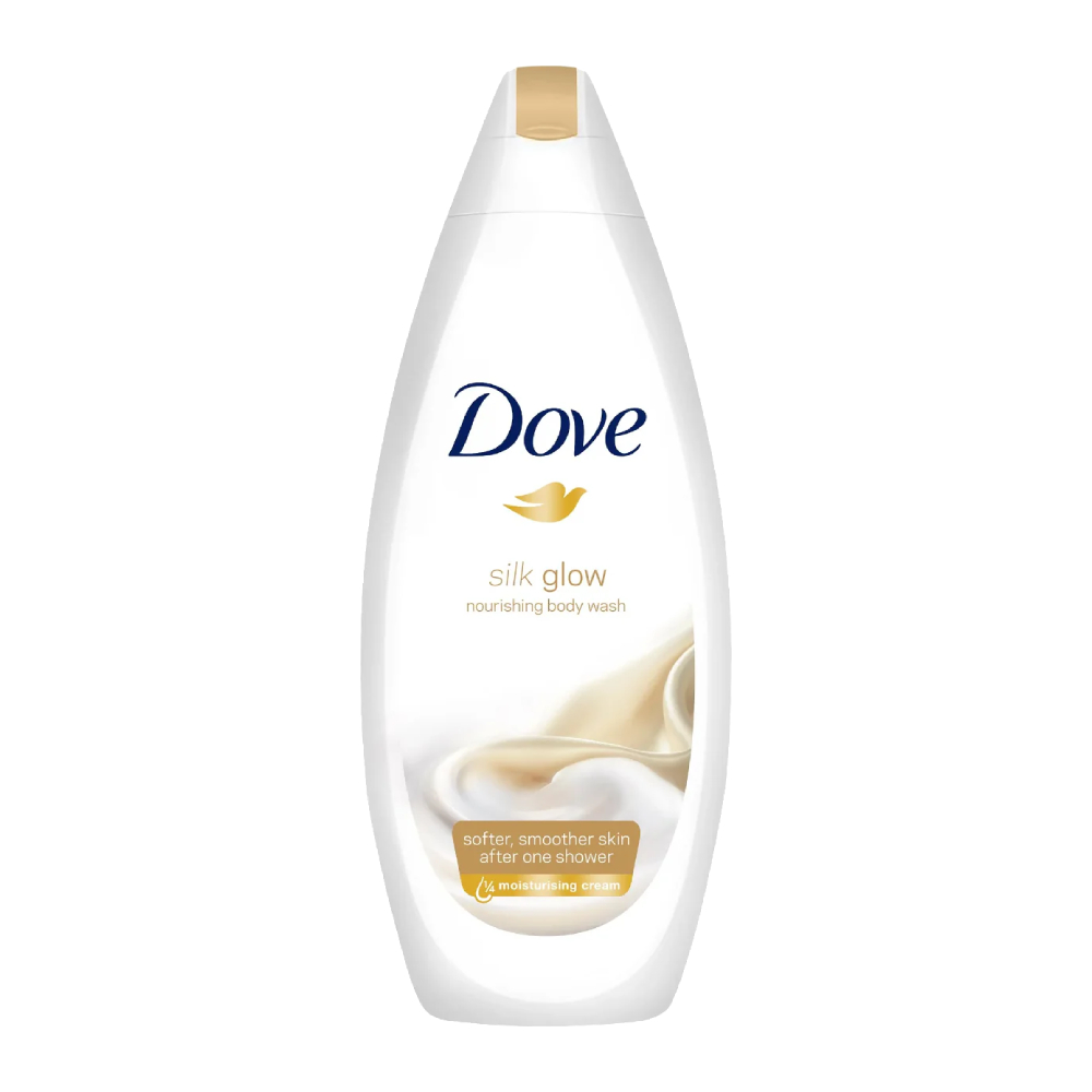 شامپو بدن داو Dove مدل Silk Glow حاوی عصاره ابریشم حجم 500 میل