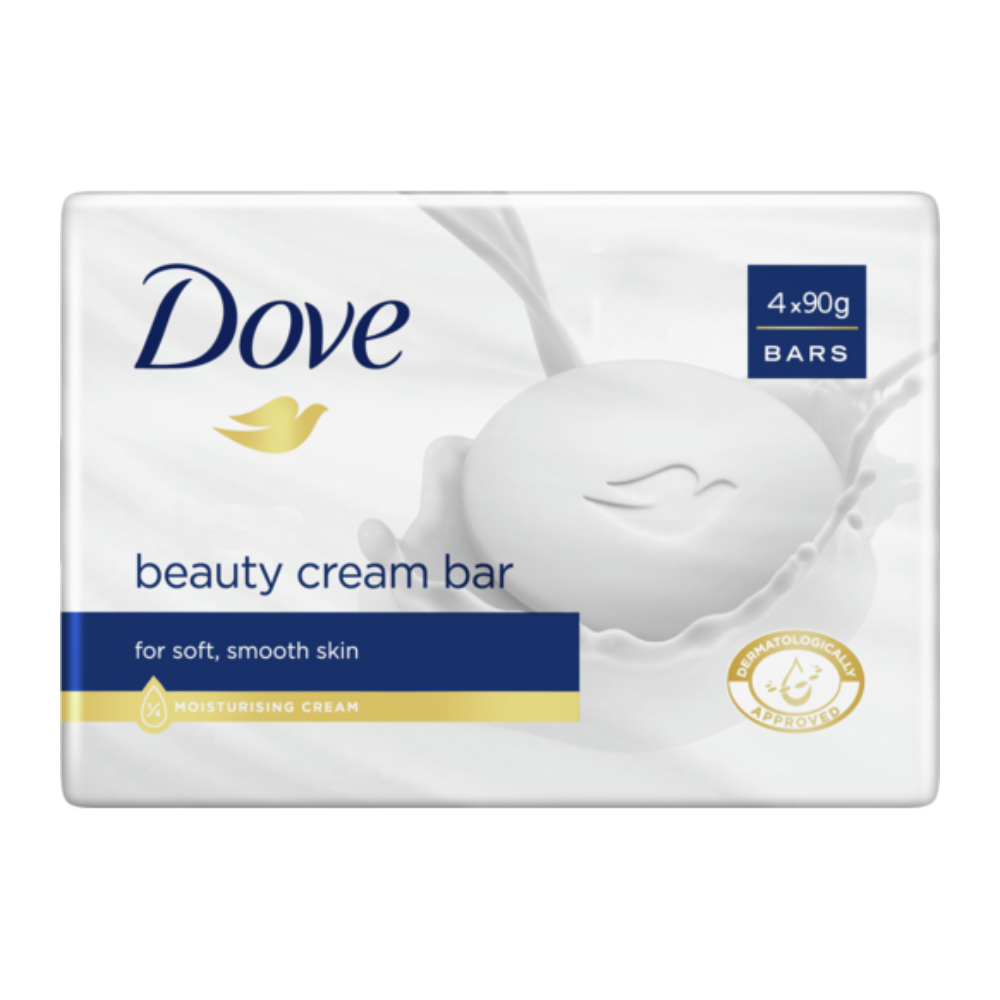 صابون دست و بدن Dove مدل Beauty Cream Bar بسته چهار عددی وزن 360 گرم