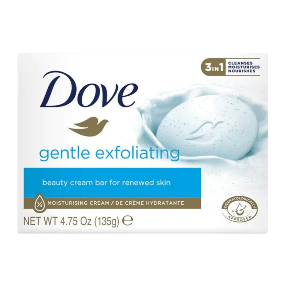 صابون زیبایی داو Dove مدل Gentle Exfoliating لایه برداری ملایم پوست وزن 135 گرم