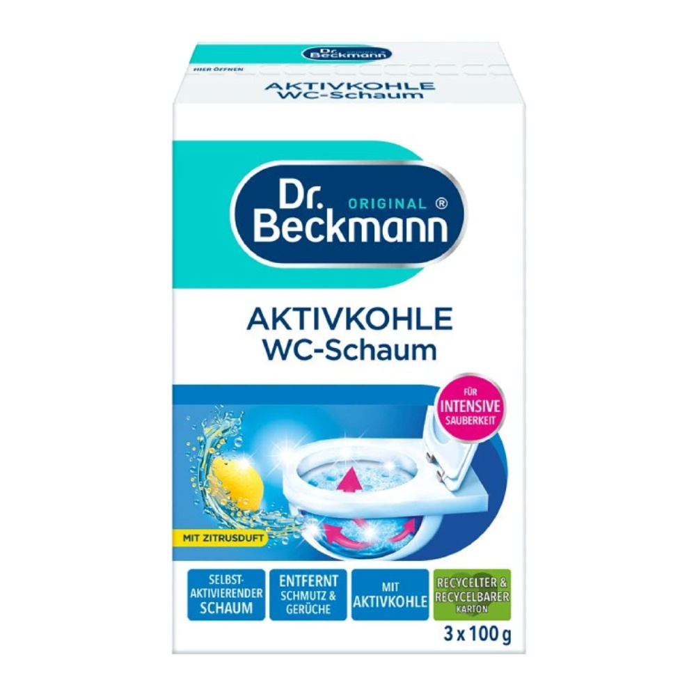 فوم پاک کننده سرویس بهداشتی Dr. Beckmann مدل Aktivkohle رایحه لیمو وزن 300 گرم