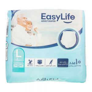 پوشینه شورتی بزرگسالان ایزی لایف Easy Life سایز بزرگ بسته 10 عددی