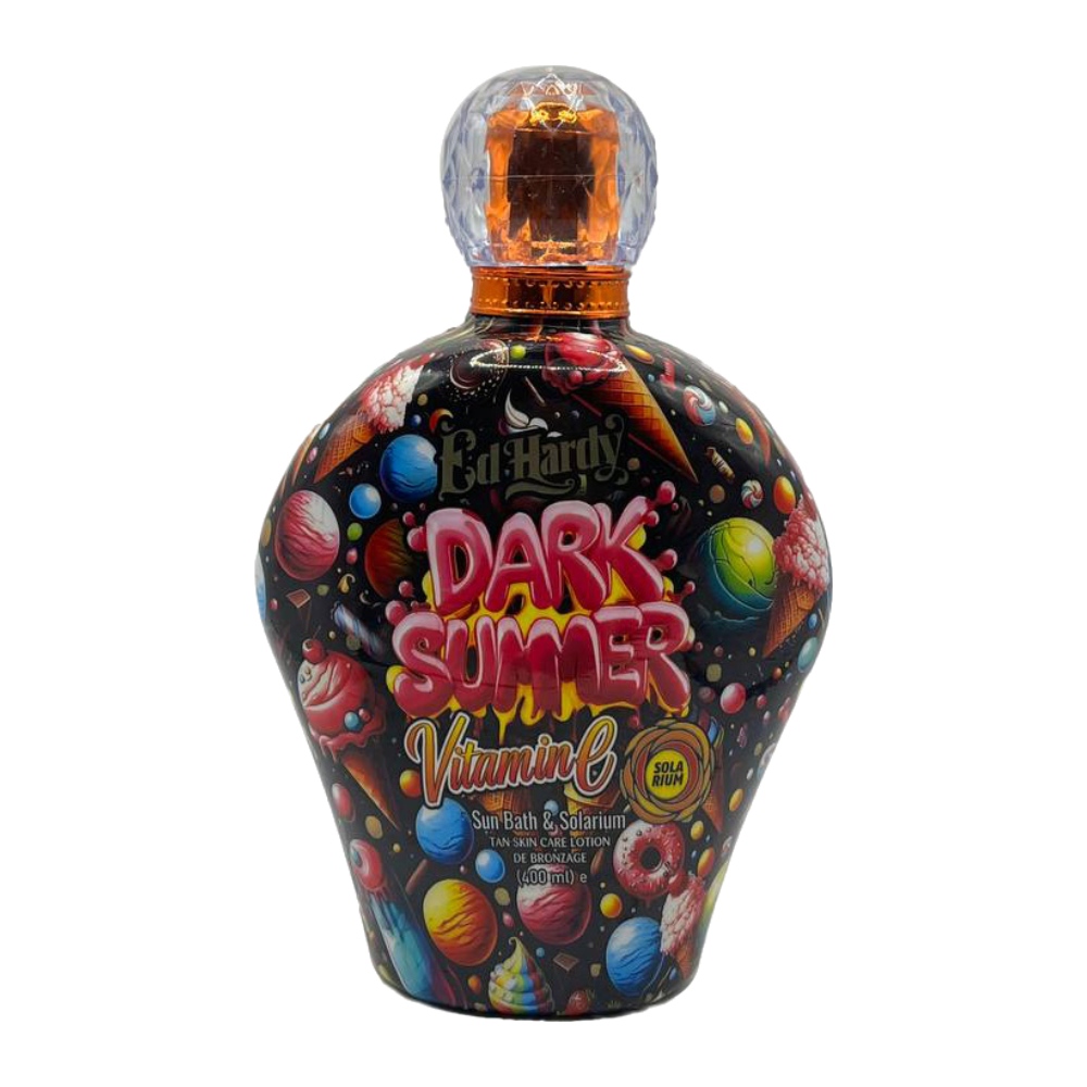 لوسیون سولاریوم اد هاردی Ed Hardy مدل Dark Summer شکلاتی خیلی تیره حجم 400 میل