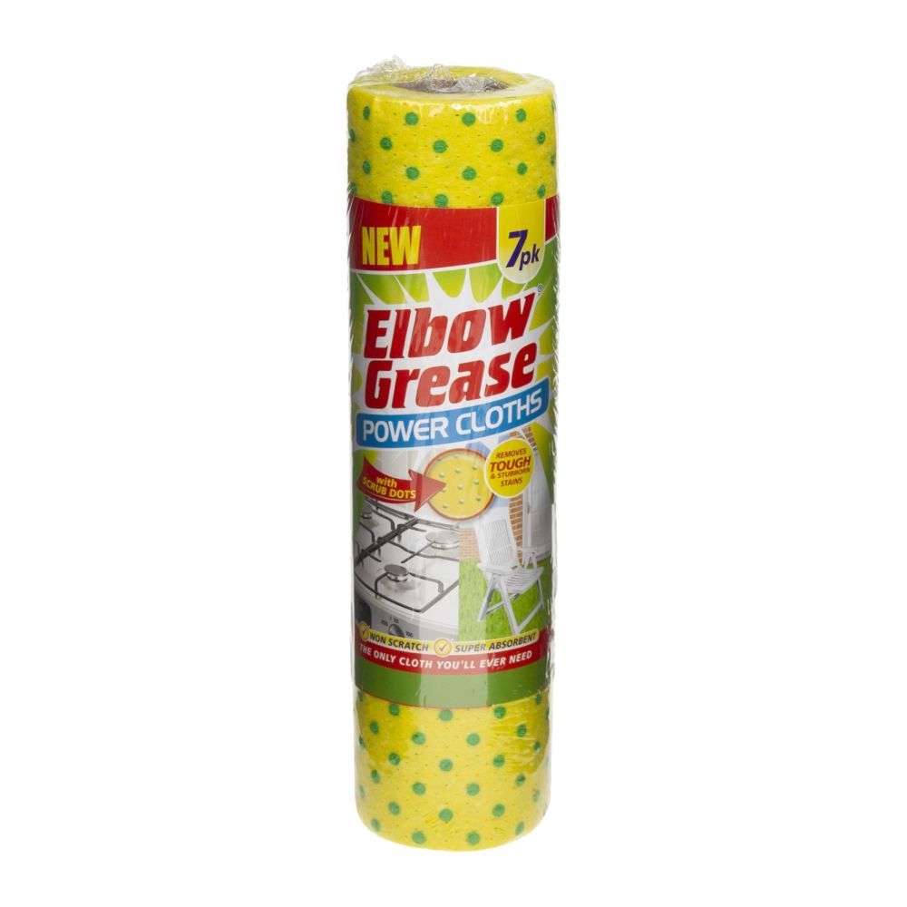 دستمال آشپزخانه Elbow Grease مدل Power Cloth پاک کنندگی بالا بسته 7 عددی