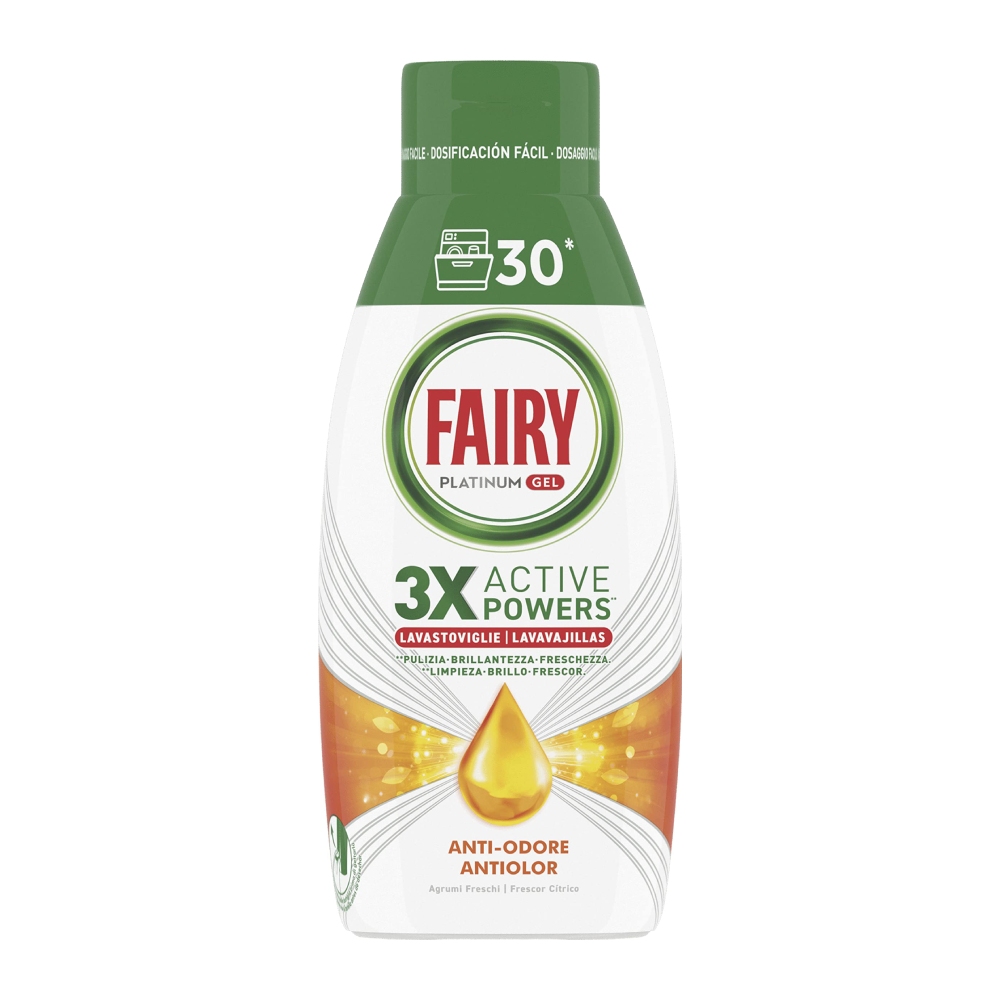 ژل ماشین ظرفشویی Fairy مدل Anti Odore رایحه مرکبات حجم 600 میل