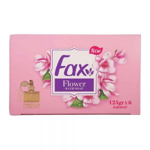 صابون حمام معطر فکس Fax مدل Flower بسته 6 عددی رایحه گل وزن 750 گرم