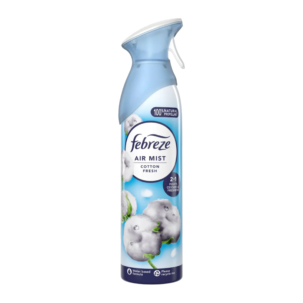 خوشبو کننده هوا Febreze سری Air Mist مدل Cotton Fresh رایحه پنبه تازه حجم 185 میل