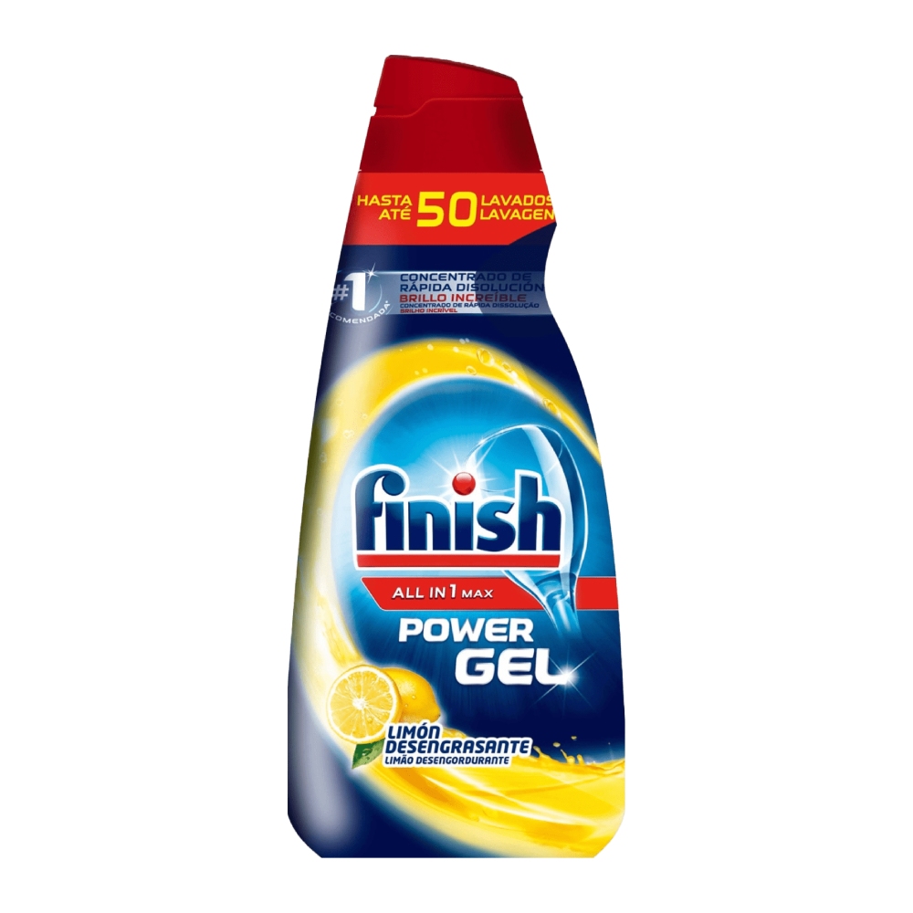 ژل ماشین ظرفشویی فینیش Finish مدل Power Gel رایحه لیمو حجم 1000 میل