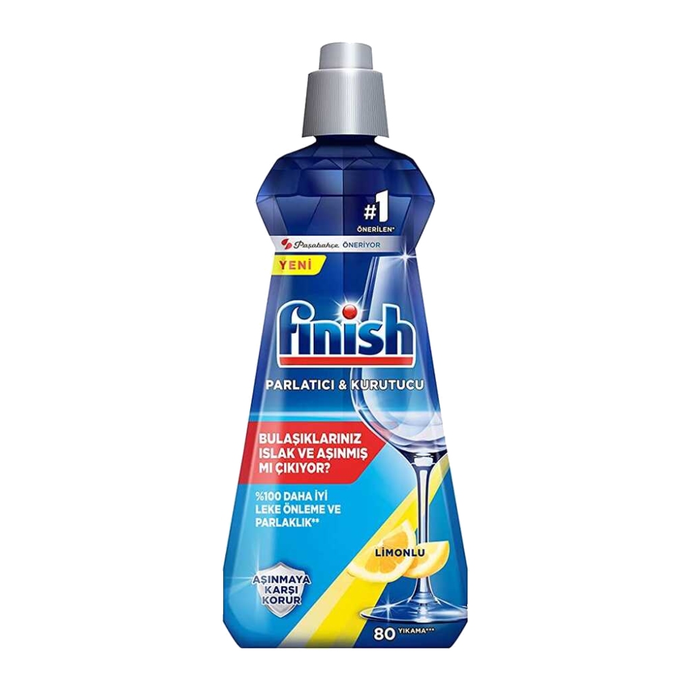 مایع جلا دهنده ظروف فینیش Finish مدل Parlatici And Kurutucu رایحه لیمو حجم 400 میل