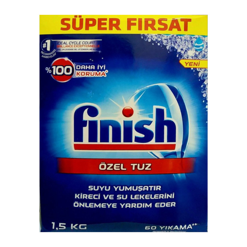 نمک ماشین ظرفشویی فینیش Finish مدل Ozel Tuz جلوگیری از ایجاد رسوب وزن 1500 گرم