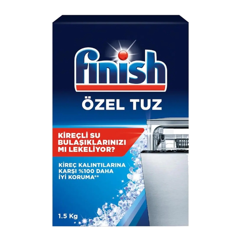 نمک ماشین ظرفشویی فینیش Finish مدل Ozel Tuz از بین برنده سختی آب وزن 1500 گرم