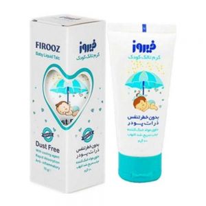 کرم تالک کودک فیروز Firooz مدل Liquid Talc بدون ذرات پودر وزن 70 گرم