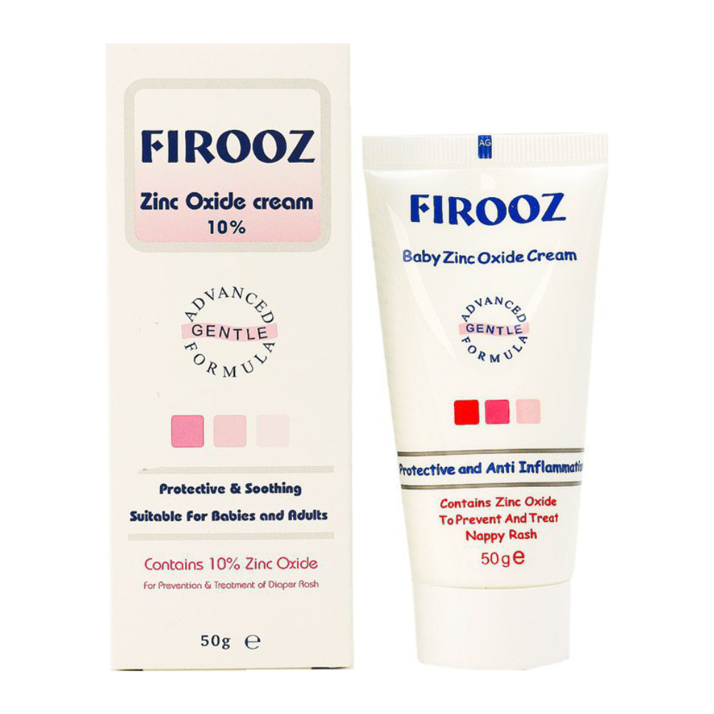 کرم ضد التهاب و سوختگی کودک فیروز Firooz مدل Zinc Oxide وزن 50 گرم