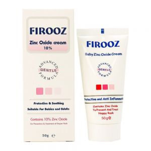 کرم ضد التهاب و سوختگی کودک فیروز Firooz مدل Zinc Oxide وزن 50 گرم