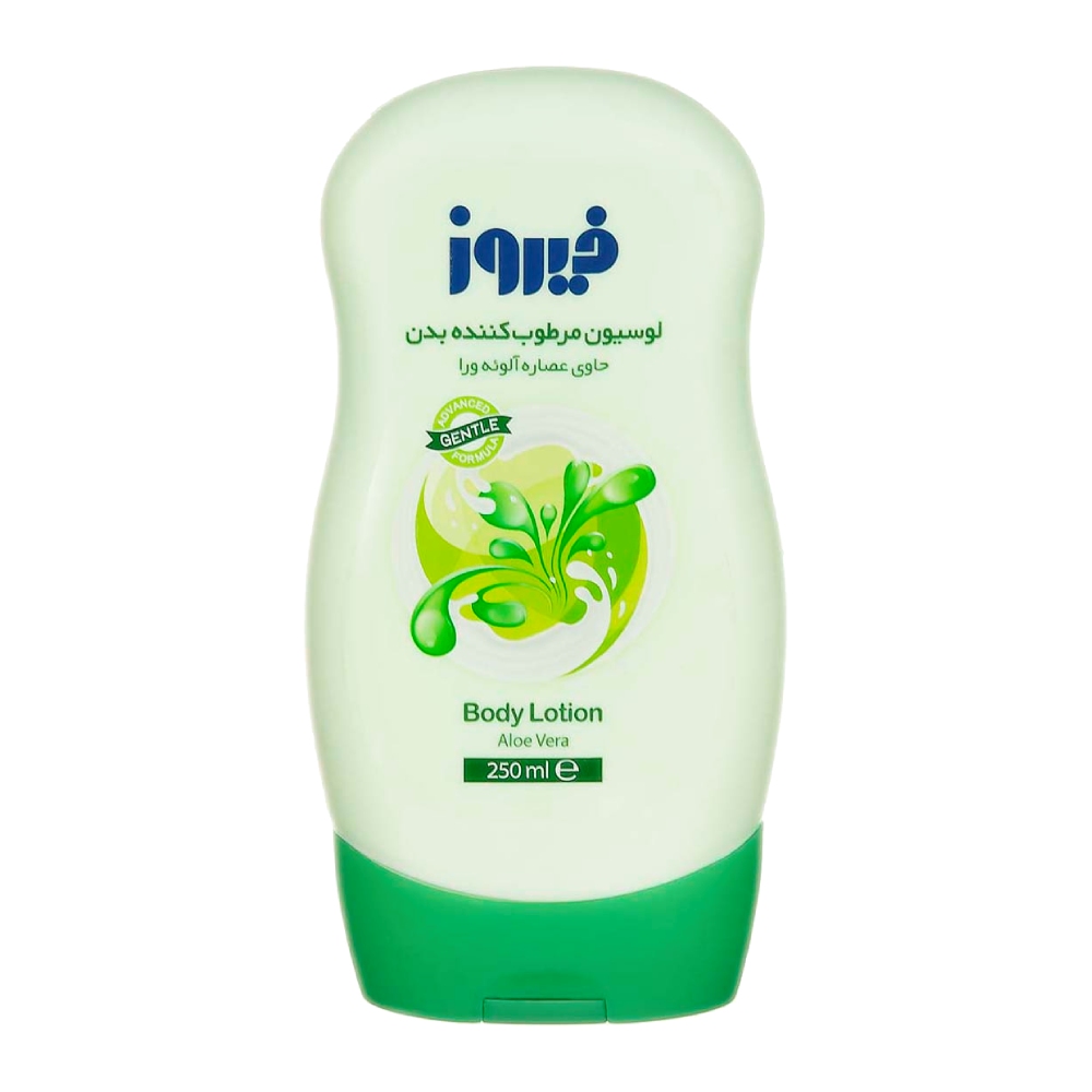 لوسیون مرطوب کننده بدن فیروز Firooz مدل Aloe Vera حاوی عصاره آلوئه ورا حجم 250 میل